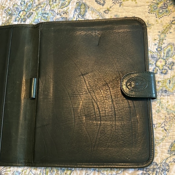 Vintage Eddie Bauer dark green leather tablet planner/case - Picture 4 of 6